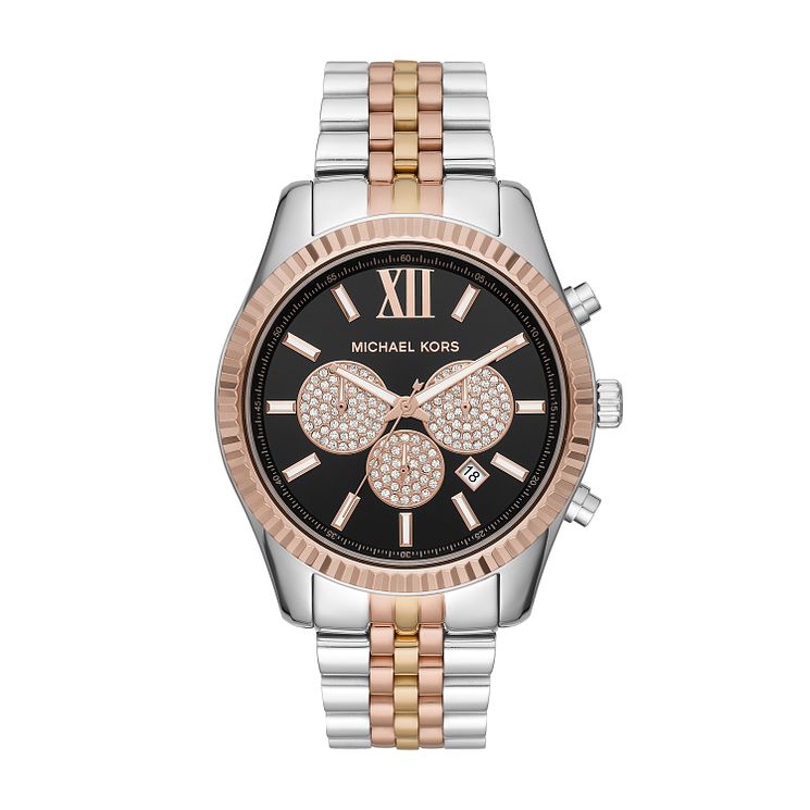 Michael Kors Lexington Mens Tri-tone Bracelet Watch