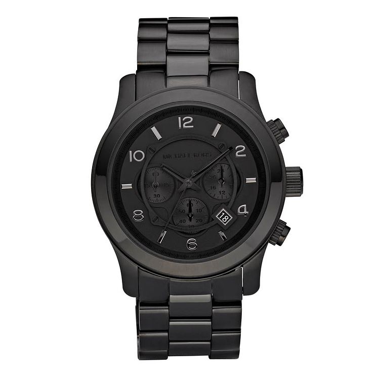 Michael Kors Mens Black Ion Plated Bracelet Watch