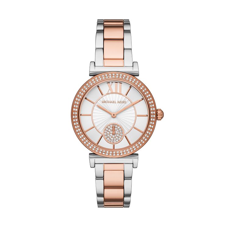 Michael Kors Mini Abbey Ladies Two Tone Bracelet Watch