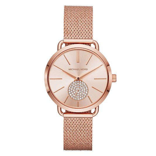 Michael Kors Portia Ladies Rose Gold Tone Bracelet Watch