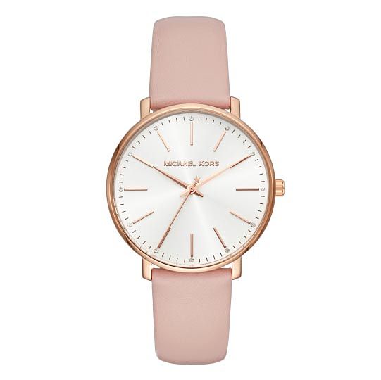 Michael Kors Pyper Ladies Rose Gold Tone Pink Strap Watch