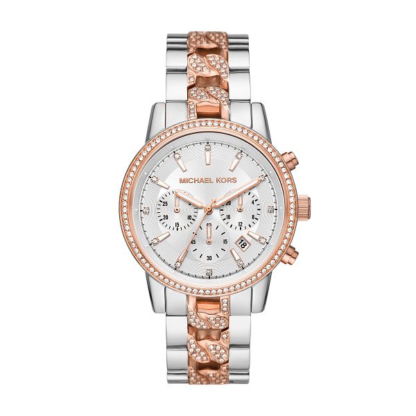 Michael Kors Ritz Ladies Two Tone Bracelet Watch