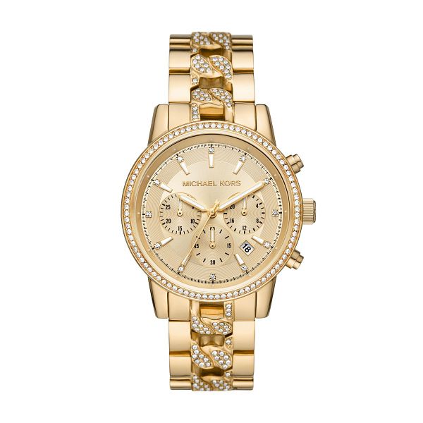 Michael Kors Ritz Ladies Yellow Gold Tone Bracelet Watch