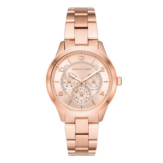 Michael Kors Rose Gold Plated Runway Bracelet Watch
