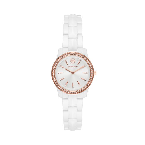 Michael Kors Runway Mercer White Ceramic Bracelet Watch