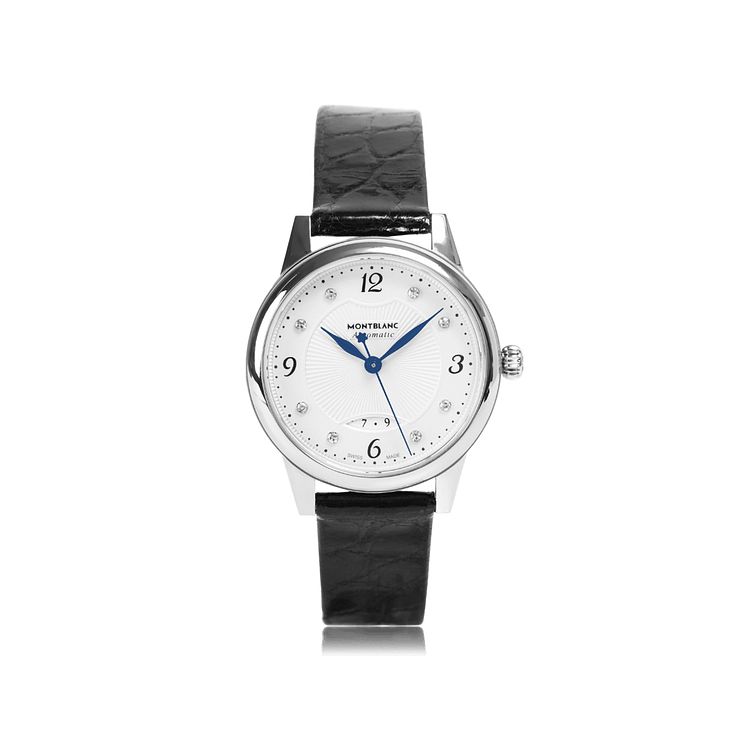 Montblanc Boheme Diamond Date Ladies Leather Strap Watch