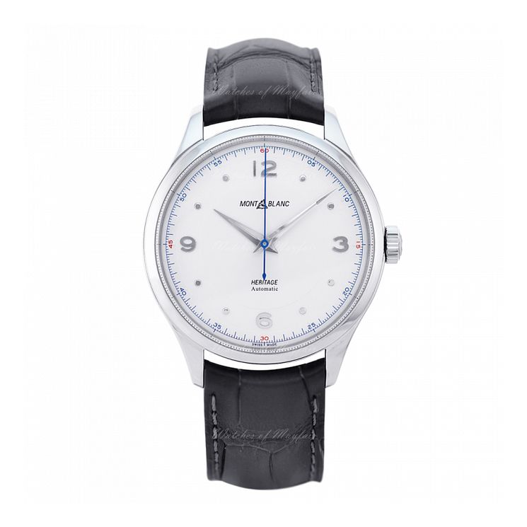 Montblanc Heritage Automatic Mens Black Leather Strap Watch