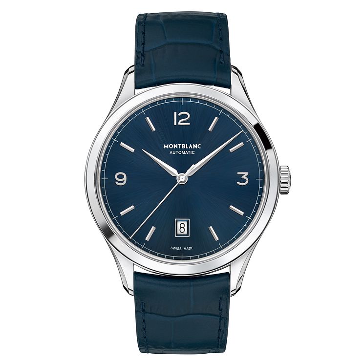 Montblanc Heritage Chronomtrie Mens Blue Strap Watch