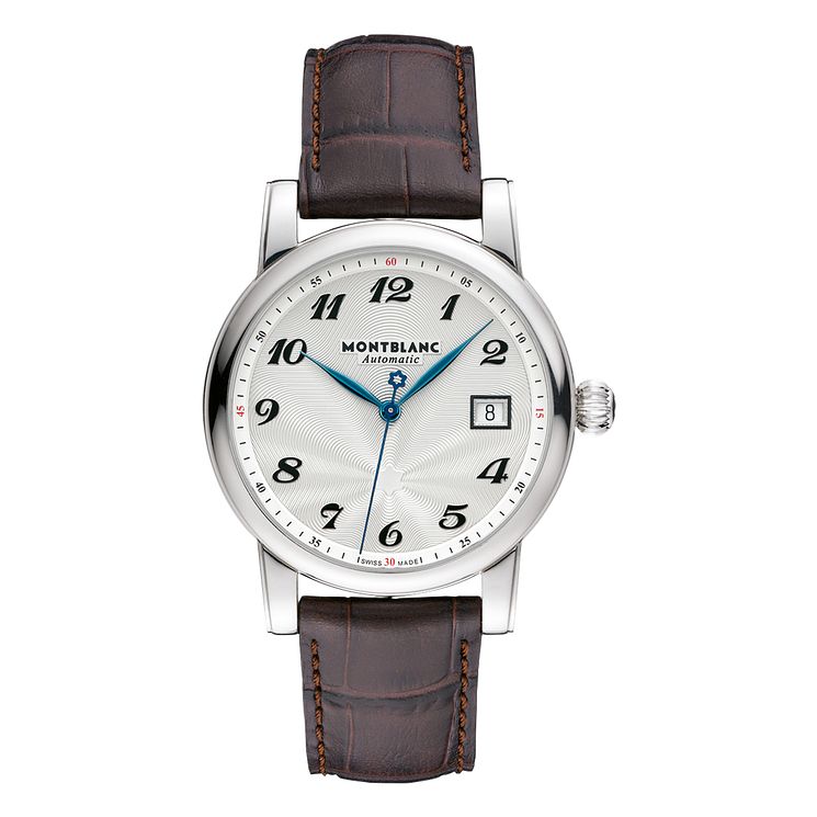 Montblanc Star Traditional Mens Brown Leather Strap Watch