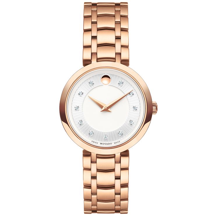 Movado 1881 Quartz Ladies Rose Gold-plated Bracelet Watch