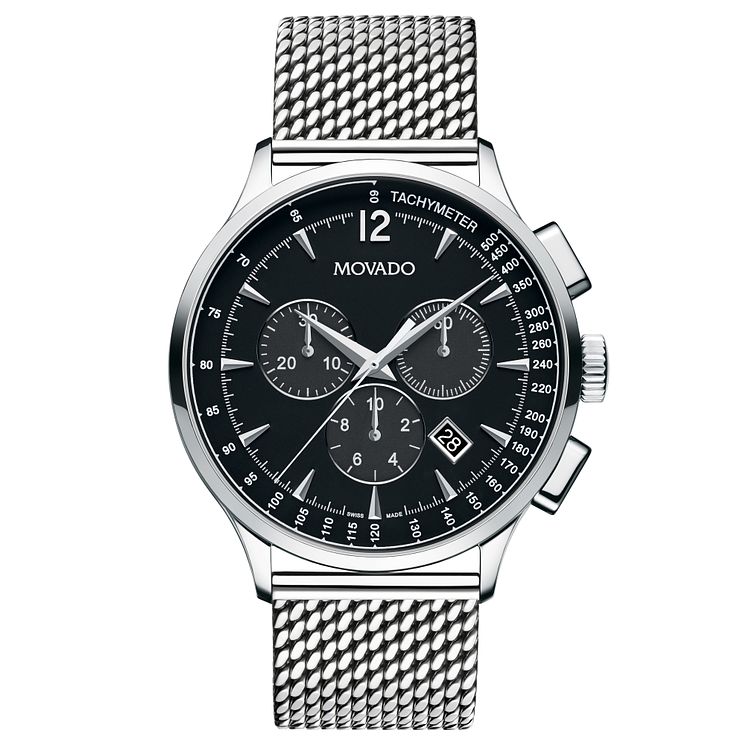 Movado Circa Mens Stainless Steel Strap Watch