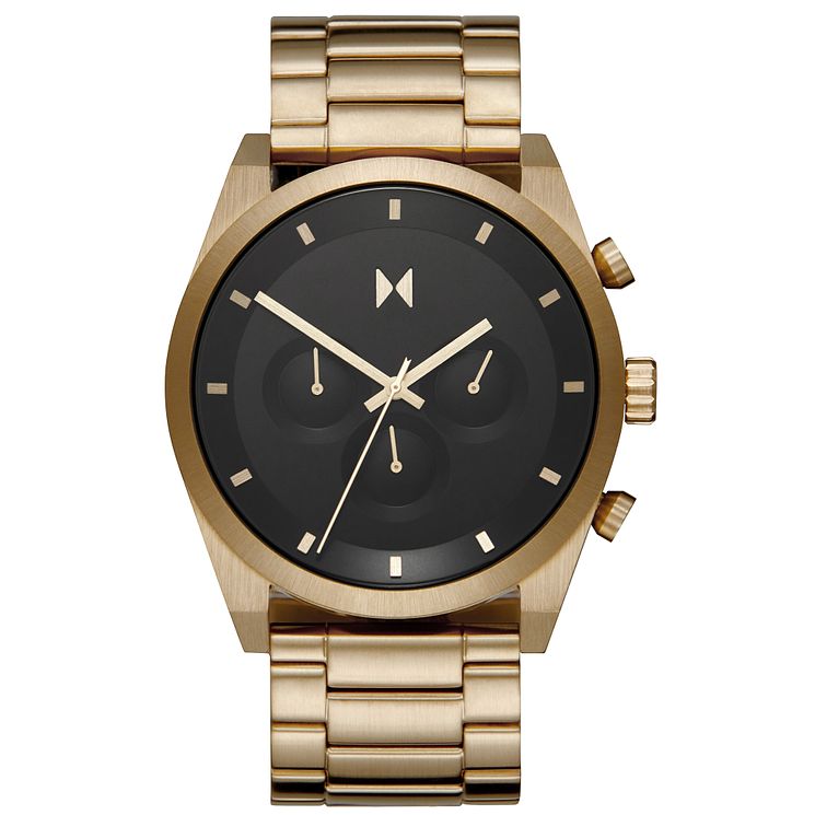 Mvmt Atomic Gold Mens Gold Tone Bracelet Watch