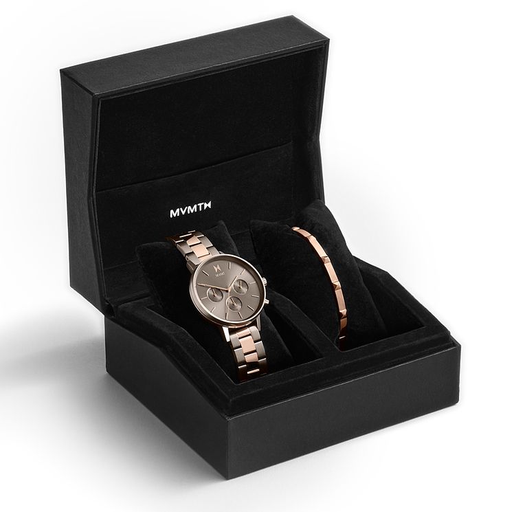 Mvmt Orion Ladies Rose Gold Tone WatchandJewellery Gift Set