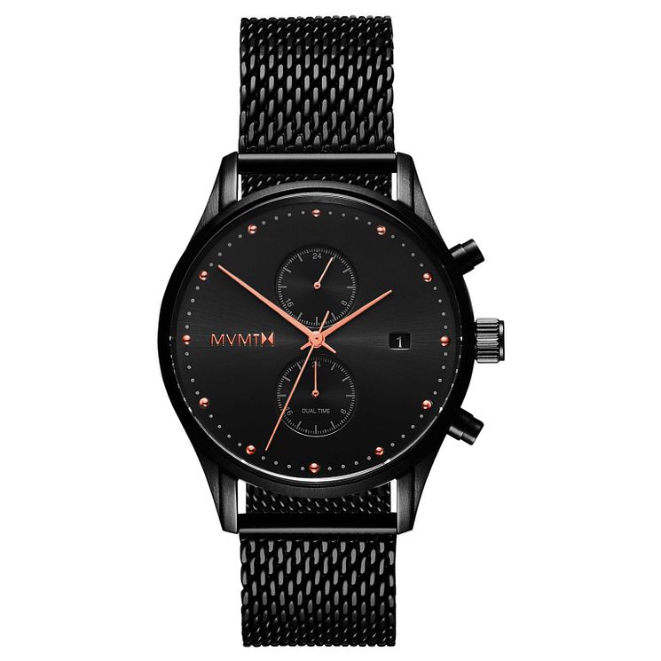 Mvmt Voyager Mens Black Ip Bracelet Watch