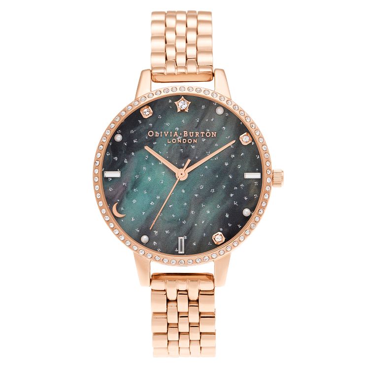 Olivia Burton Celestial Rose Gold Tone Bracelet Watch