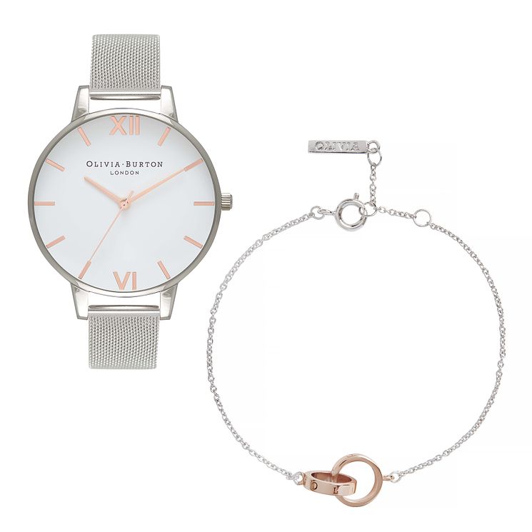Olivia Burton Interlink Rings Ladies WatchandBracelet Set