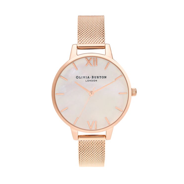 Olivia Burton Mother Of Pearl Rose Gold Tone Bracelet Watch