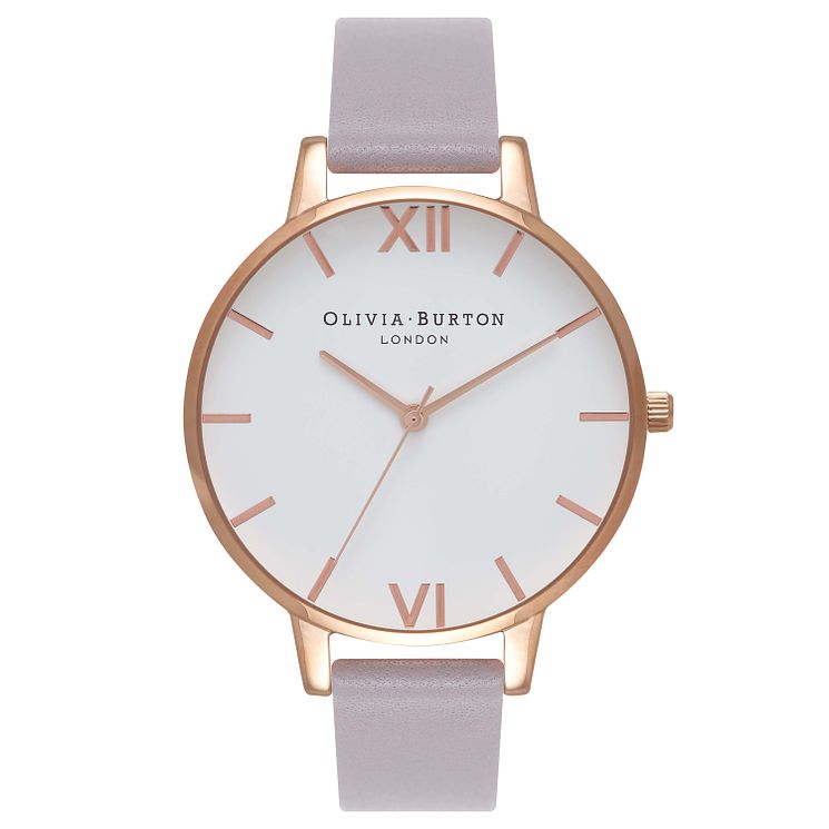 Olivia Burton Parma Violet Ladies Lilac Leather Strap Watch
