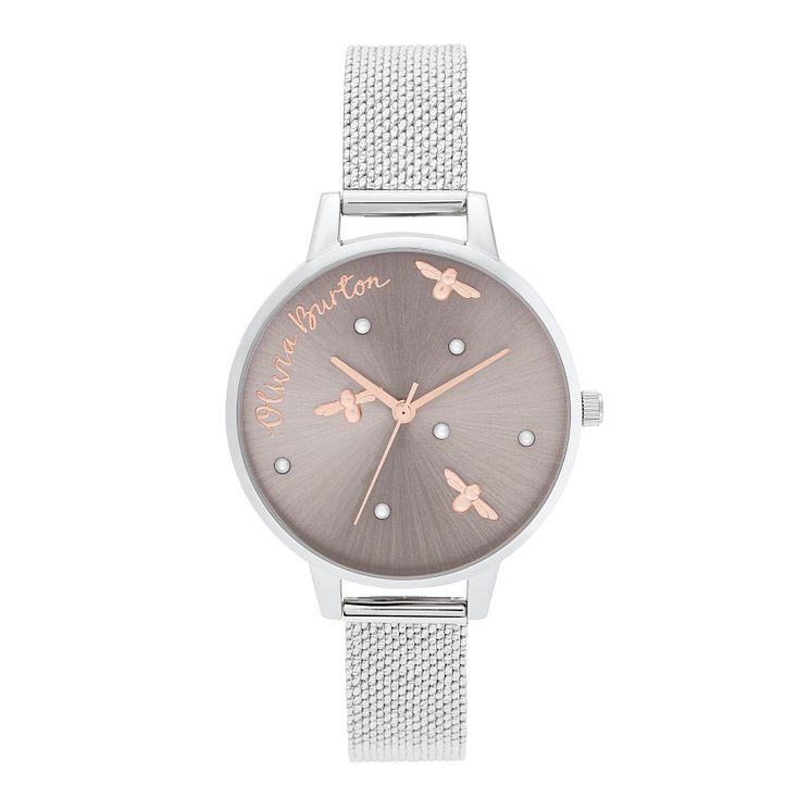 Olivia Burton Pearly Queen Stainless Steel Bracelet Watch