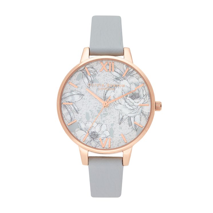 Olivia Burton Terrazo Ladies Eco-friendly Grey Strap Watch