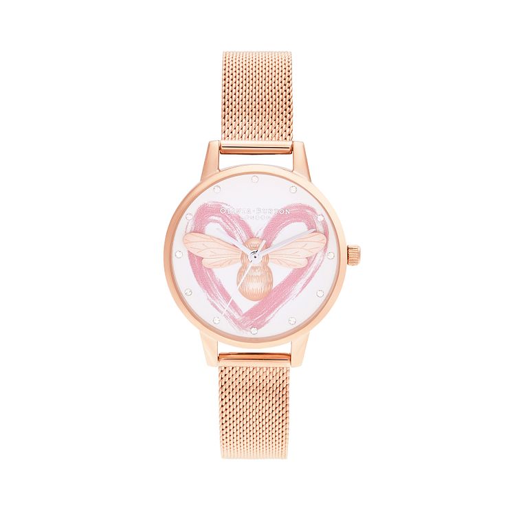 Olivia Burton You Have My Heart Gold Tone Bracelet Watch