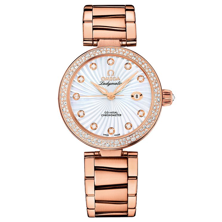 Omega De Ville Ladymatic Ladies Rose Gold Bracelet Watch
