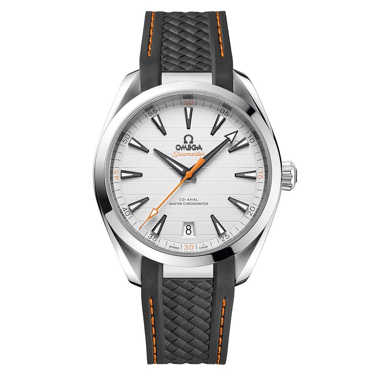 Omega Seamaster Aqua Terra Mens Grey Rubber Strap Watch
