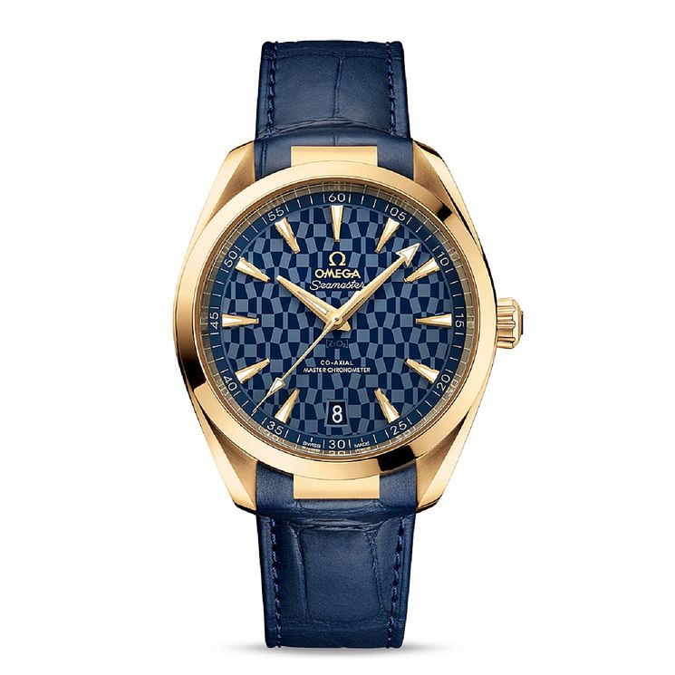 Omega Seamaster Tokyo 2020 Aqua Terra Leather Strap Watch