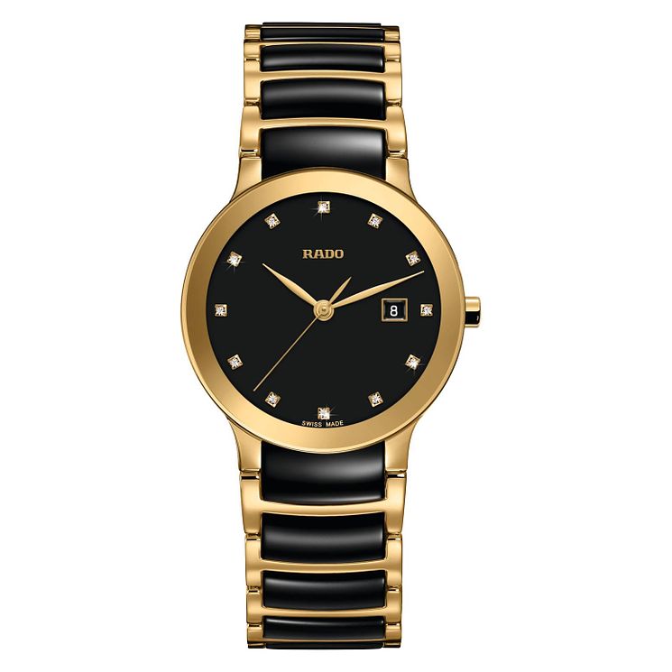 Rado Centrix Diamond Ladies Two Tone Ceramic Bracelet Watch