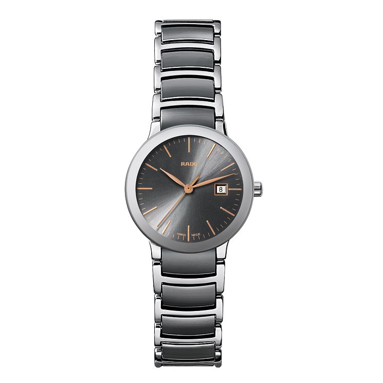 Rado Centrix Ladies SteelandGrey Ceramic Bracelet Watch