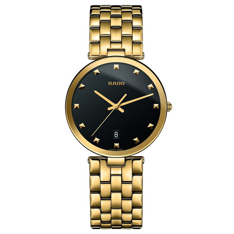 Rado Florence Mens Yellow Gold Tone Bracelet Watch