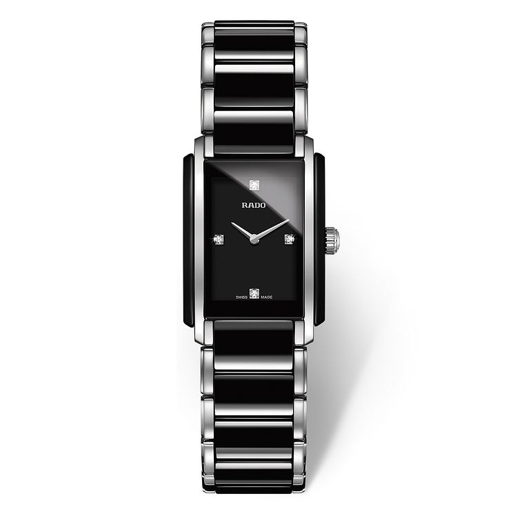 Rado Ladies Stainless SteelandBlack Ceramic Bracelet Watch