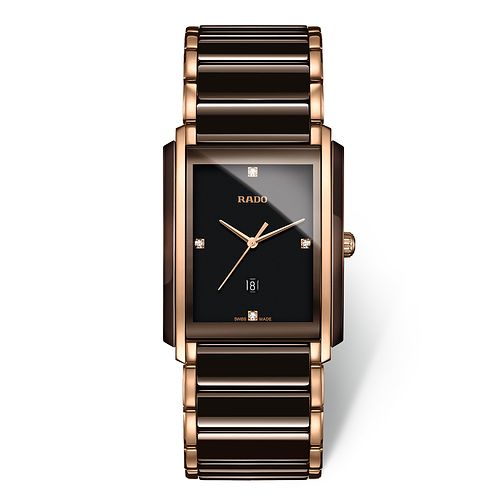 Rado Mens Integral Ceramic Brown Bracelet Watch