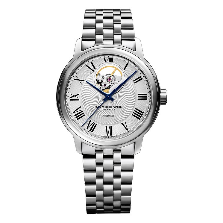 Raymond Weil Maestro Mens Skeleton Bracelet Watch
