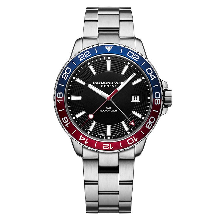 Raymond Weil Tango Gmt Mens Stainless Steel Bracelet Watch