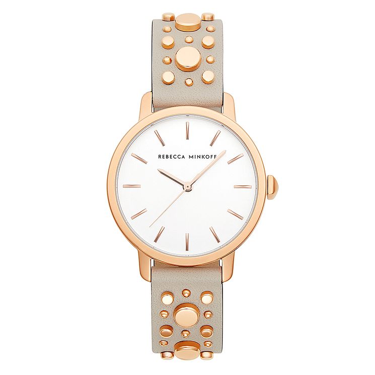 Rebecca Minkoff Bffl Ladies Nude Leather Strap Watch