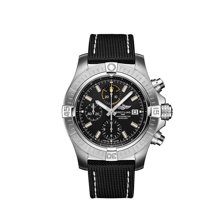 Breitling Avenger 45 Mens Chronograph Black Strap Watch