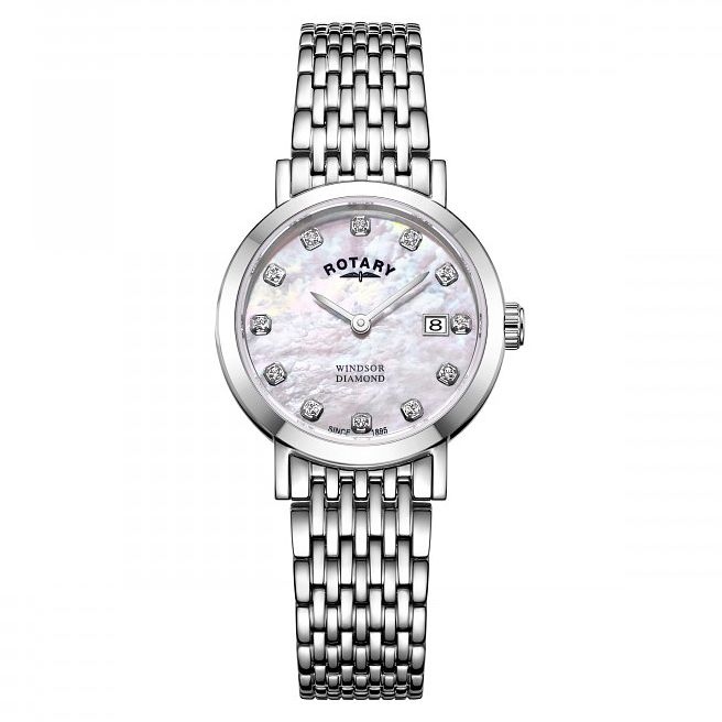 Rotary Ladies Windsor Pink Mother Of Pearl Dial Watch