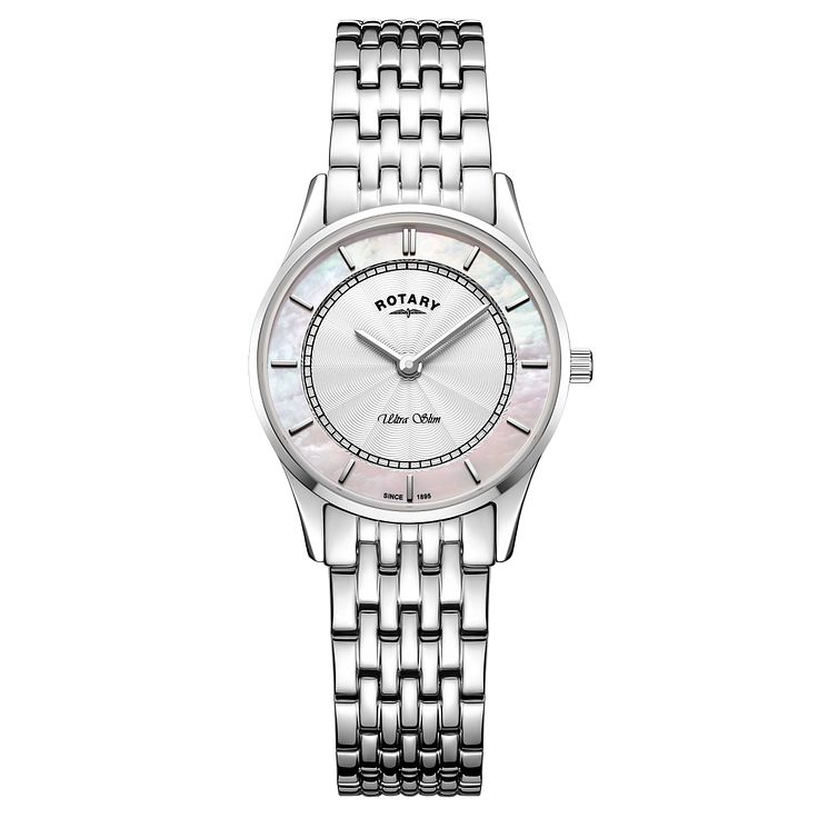 Rotary Ultra Slim Ladies Mother Of Pearl Bracelet Watch
