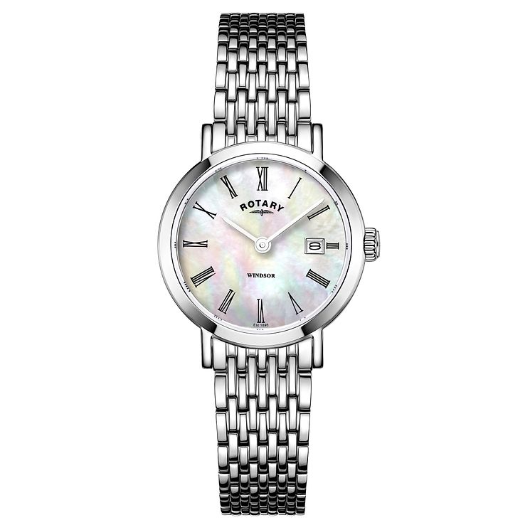 Rotary Windsor Ladies Mother Of Pearl Bracelet Watch