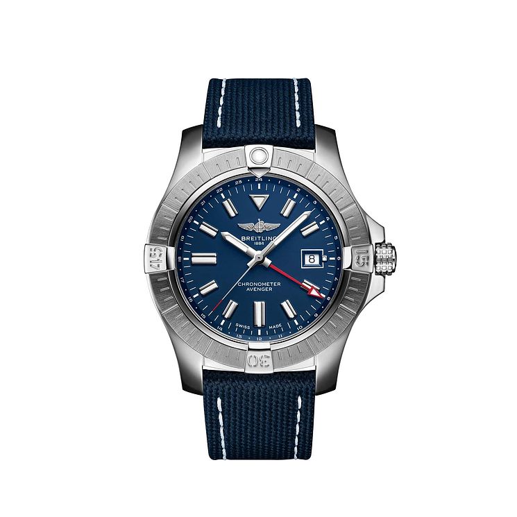 Breitling Avenger Automatic Gmt 45 Mens Strap Watch