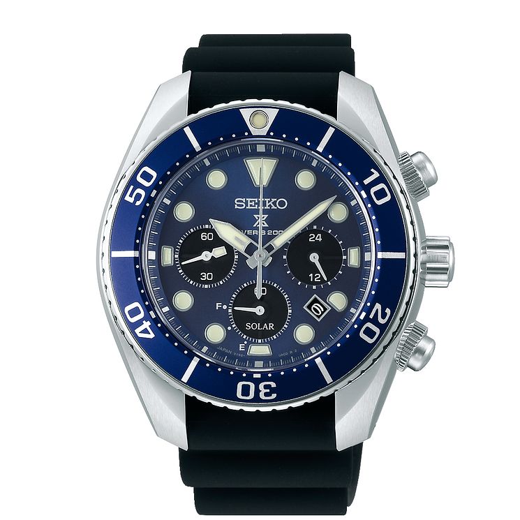 Seiko Prospex Solar Sumo Black Rubber Strap Watch