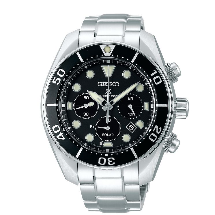 Seiko Prospex Solar Sumo Stainless Steel Bracelet Watch