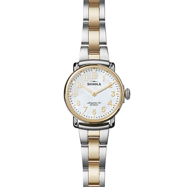 Shinola Runwell 28 Ladies Two Colour Bracelet Watch
