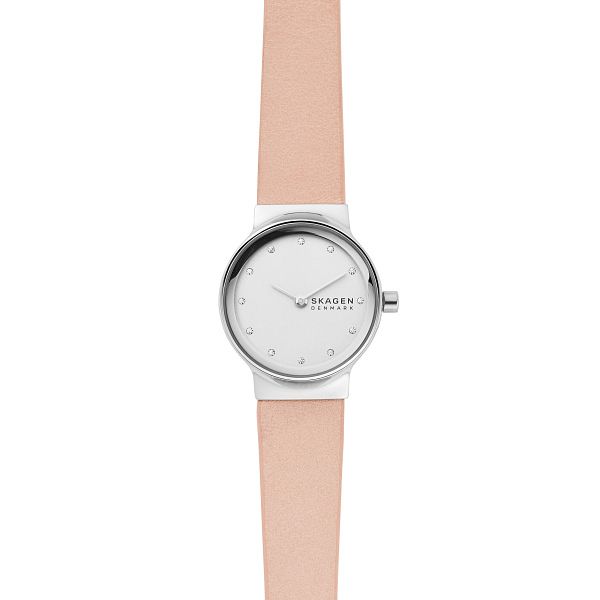 Skagen Freja Ladies Pink Leather Strap Watch