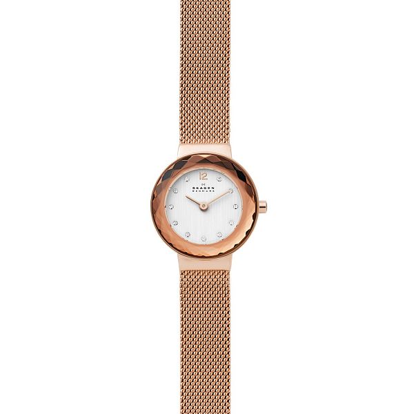 Skagen Leonora Ladies Rose Gold Tone Mesh Bracelet Watch