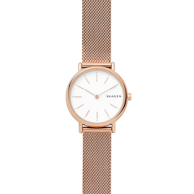 Skagen Signatur Ladies Rose Gold Tone Bracelet Watch