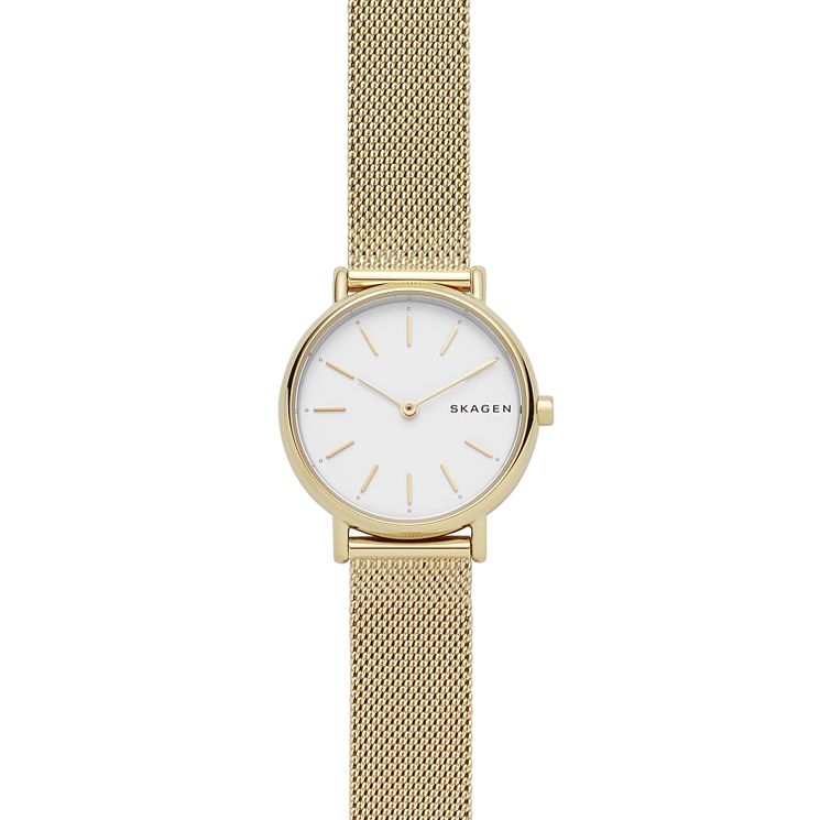 Skagen Signatur Ladies Yellow Gold Tone Bracelet Watch