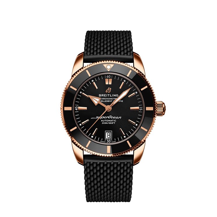 Superocean Heritage B20 Mens Black Rubber Strap Watch