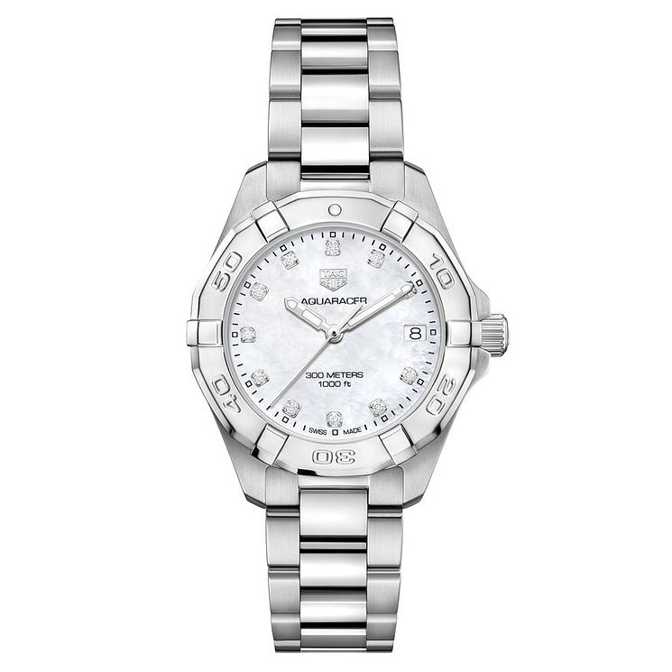 Tag Heuer Aquaracer Diamond Stainless Steel Bracelet Watch